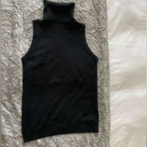 Zara Black Sleeveless Turtleneck